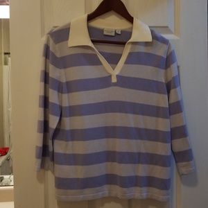 Three Quarter Sleeved Notched Neck Polo